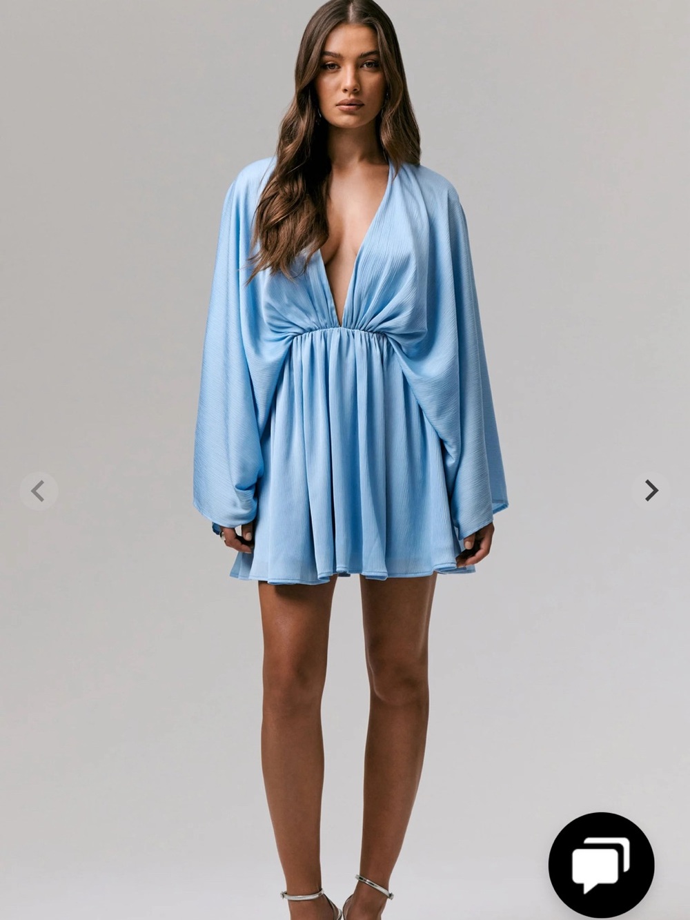Club L London Light Blue Plunge Long Sleeve Mini. Purchased to see BSB